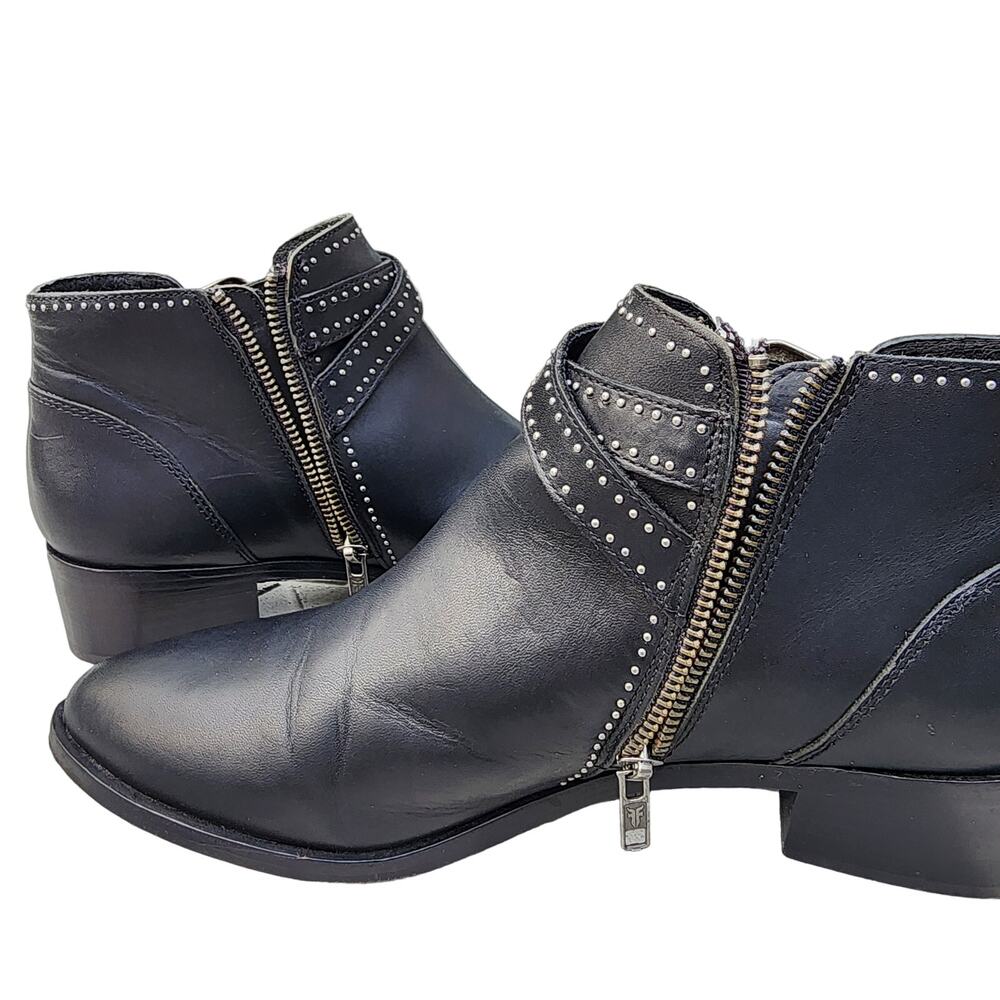 Frye Ray Western Shootie Double Buckle Ankle Boots 10 - Picture 10 of 12